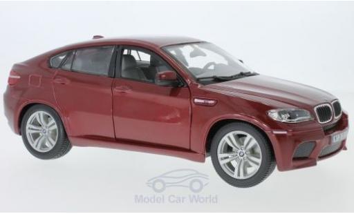 Modelauto Bmw X6 M metallic rood 2008 1/18 Burago