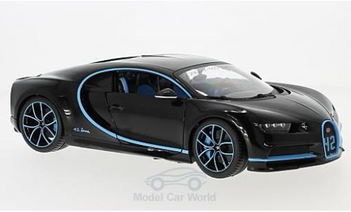 Modelauto Bugatti Chiron Zero-400-Zero zwart 1/18 Burago