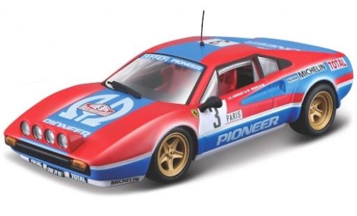 Modelauto Ferrari 308 GTB No.3 Scuderia Pioneer Rally Monte Carlo 1982 J-C.Andruet/Biche 1/43 Burago