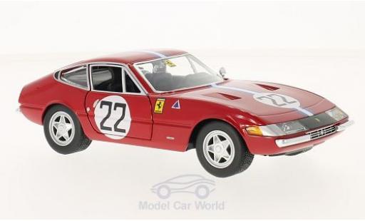 Modelauto Ferrari 365 GTB/4 GTB4 Competizione rood No.22 1/24 Burago