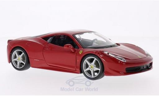 Modelauto Ferrari 458 Italia rood zonder Vitrine 1/24 Burago