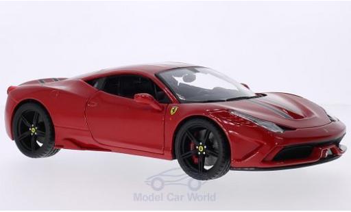 Modelauto Ferrari 458 Speciale rood/Dekor 1/43 Burago