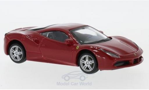 Modelauto Ferrari 488 GTB rood/wit pull-back 1/43 Burago