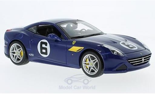 Modelauto Ferrari California Cabriolet T blauw The Sunoco 70 Jahre 1/18 Burago