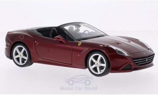 Modelauto Ferrari California Cabriolet T metallic rood kap ge&Atilde;&para;ffnet 1/24 Burago