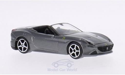 Modelauto Ferrari California Cabriolet T metallic grijs 1/64 Burago