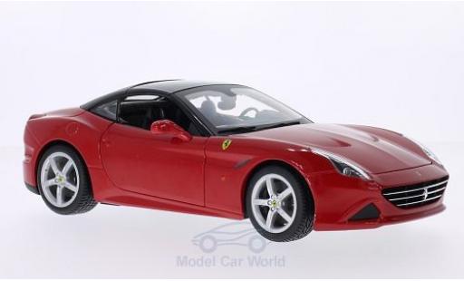 Modelauto Ferrari California Cabriolet T rood/zwart 2014 kap gesloten 1/18 Burago