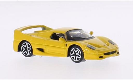 Modelauto Ferrari F50 Coupe geel 1/64 Burago