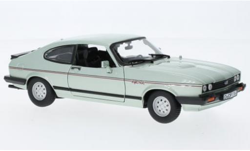 Modelauto Ford Capri 2.8i Bburago MK III 2.8 Injection metallic groen 1982 1/24 Burago
