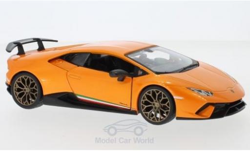 Modelauto Lamborghini Huracan Performante oranje 1/24 Burago
