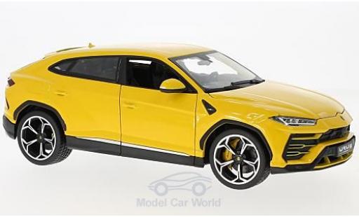 Modelauto Lamborghini Urus Base geel 2018 1/18 Burago