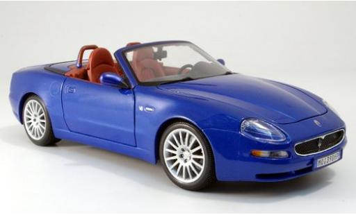 Modelauto Maserati GT Spyder Base blauw 2003 sans Vitrine 1/18 Burago