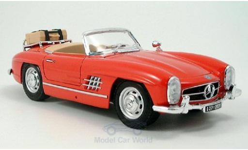 Modelauto Mercedes 300 Base SL Touring Cabriolet rood 1957 zonder Vitrine 1/18 Burago