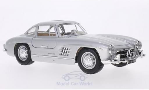 Modelauto Mercedes 300 Base SL (W198) grijs 1954 zonder Vitrine 1/18 Burago