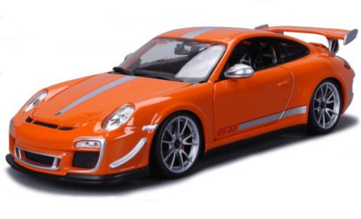 Modelauto Porsche 911 GT3 RS 4.0 (/II) oranje/grijs 2012 1/18 Burago