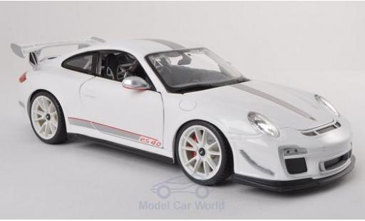 Modelauto Porsche 911 GT3 RS 4.0 (/II) wit/Dekor 2011 1/18 Burago