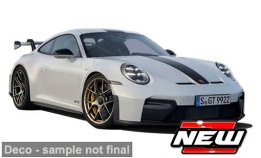 Modelauto Porsche 911 GT3 Bburago wit/groen 2025 1/24 Burago