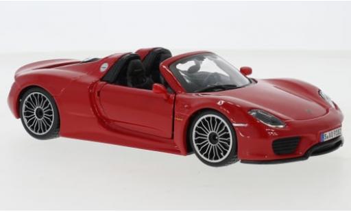 Modelauto Porsche 918 Base Bburago Spyder rood 2015 1/24 Burago