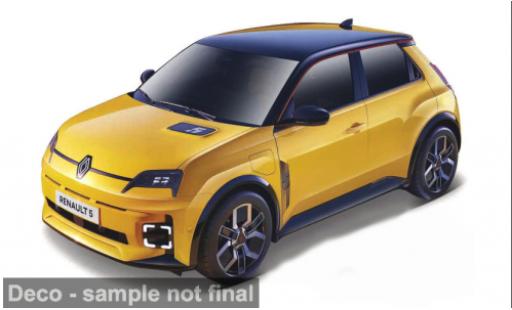Modelauto Renault 5 Base Bburago E-Tech geel 1/24 Burago