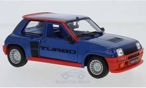 Modelauto Renault 5 Turbo metallic blauw 1982 1/24 Burago