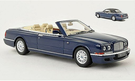 Bentley Azure cabriolet 1/43 Minichamps blauw RHD 1996 modelauto