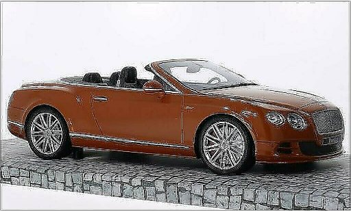 Bentley Continental GT Speed Convertible 1/18 Minichamps Cabriolet metallic oranje 2014 modelauto