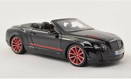 Bentley Continental Supersports Convertible ISR 1/18 Burago Cabriolet zwart modelauto