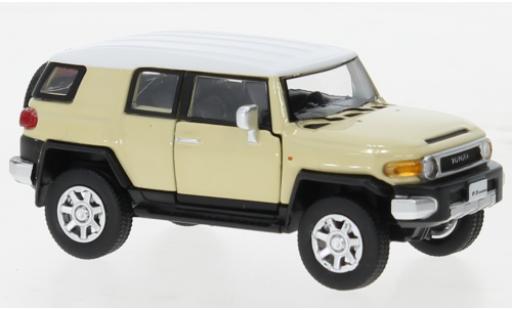 Modelauto Toyota FJ Cruiser Base beige/wit 2015 1/64 BM Creations