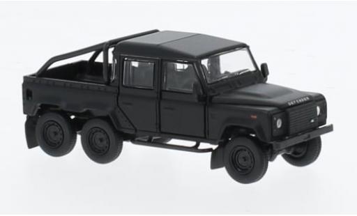 Modelauto Land Rover Defender 110 Pick Up 6x6 mat-zwart RHD 2016 1/64 BM Creations