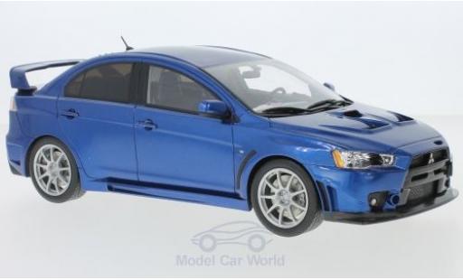 Modelauto Mitsubishi Lancer Evolution X metallic blauw 1/18 BM Creations