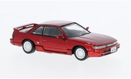 Modelauto Nissan Silvia S13 () metallic rood 1/64 BM Creations