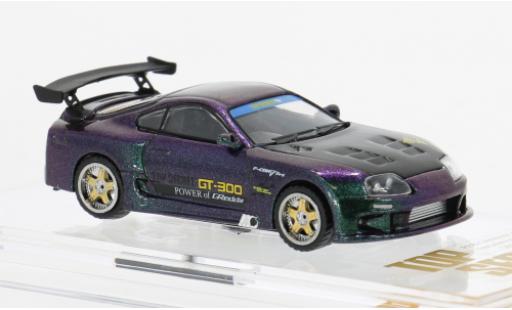 Modelauto Toyota Supra Top Secret (JZA80) paars/zwart 1/64 BM Creations
