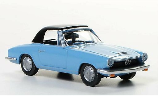 Bmw 1600 GT 1/87 Wiking Cabriolet blauw modelauto