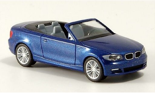 Bmw 135 E88 1/87 Herpa Cabrio blauw modelauto