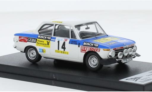 Modelauto Bmw 2002 tii Rally WM Rally Portugal 1974 #14 G.Fischer/H.Gottlieb 1/43 Trofeu