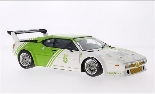 Bmw M1 1980 1/18 Minichamps E26 wit/groen No.5 modelauto