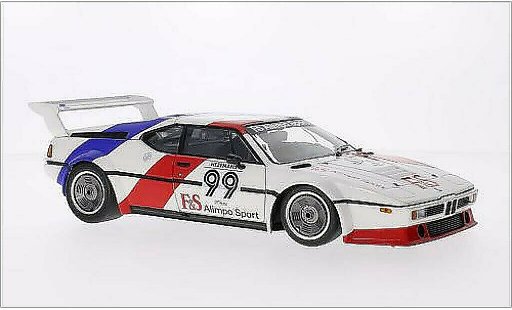 Bmw M1 1979 1/18 Minichamps E26 wit/groen No.99 modelauto