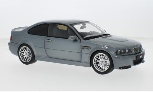 Modelauto Bmw M3 CSL E46 grijs 1/18 Norev