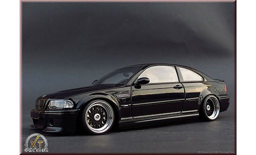 Bmw M3 CSL 1/18 Autoart E46 zwart jantes BBS 18 pouces modelauto