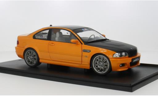 Modelauto Bmw M3 coupe (E46) oranje/zwart 1/18 Solido