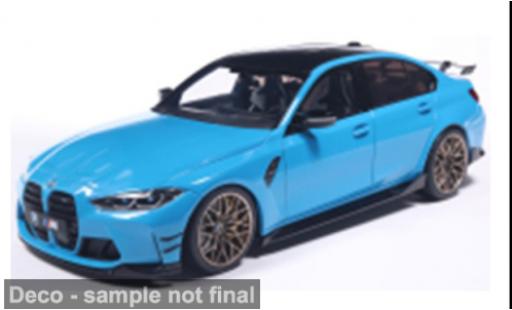 Modelauto Bmw M3 berline (G80) blauw/zwart 1/18 Solido