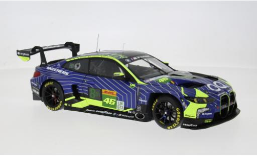 Modelauto Bmw M4 gt3 EVO 1812 km Qatar 2025 Team WRT #46 V.Rossi/A.Al Harthy 1/18 Minichamps