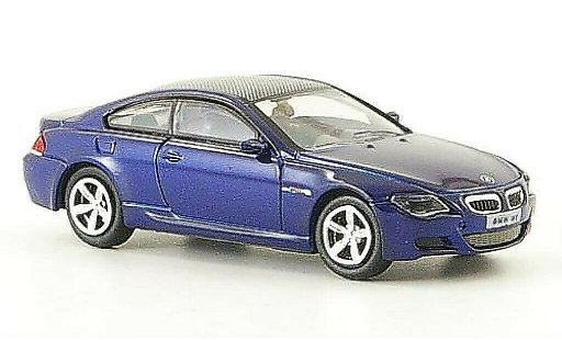Bmw M6 Coupe 1/87 Ricko E63 blauw 2006 modelauto