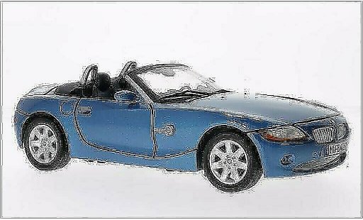 Bmw Z4 roadster 1/18 Motormax E85 metallic blauw modelauto