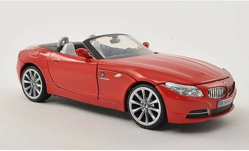 Bmw Z4 roadster 1/24 Motormax E89 rood 2010 modelauto