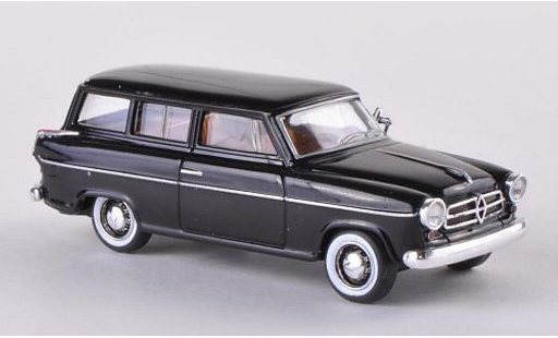 Borgward Isabella break 1/87 Herpa Stationwagen zwart modelauto