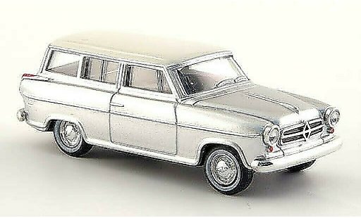 Borgward Isabella break 1/87 Herpa Stationwagen grijs/wit modelauto