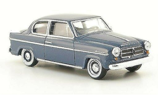 Borgward Isabella berline 1/87 Herpa blauw-grijs 1954 modelauto