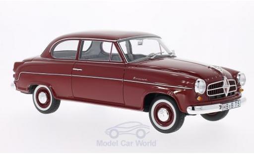 Modelauto Borgward Isabella berline Sedan rood 1955 1/18 BoS Models