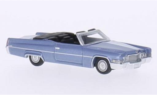 Modelauto Cadillac Deville Convertible Cabriolet metallic blauw 1970 1/87 BoS Models